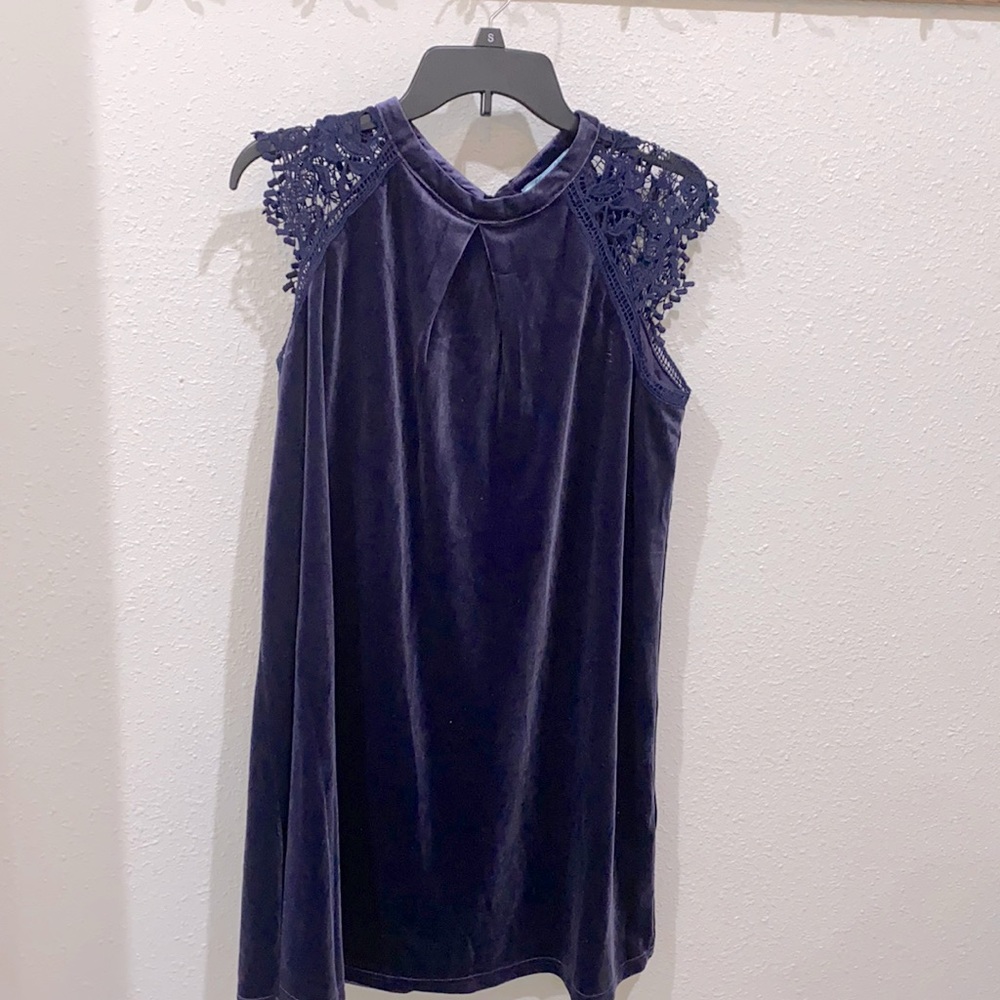 Velvet and lace dress